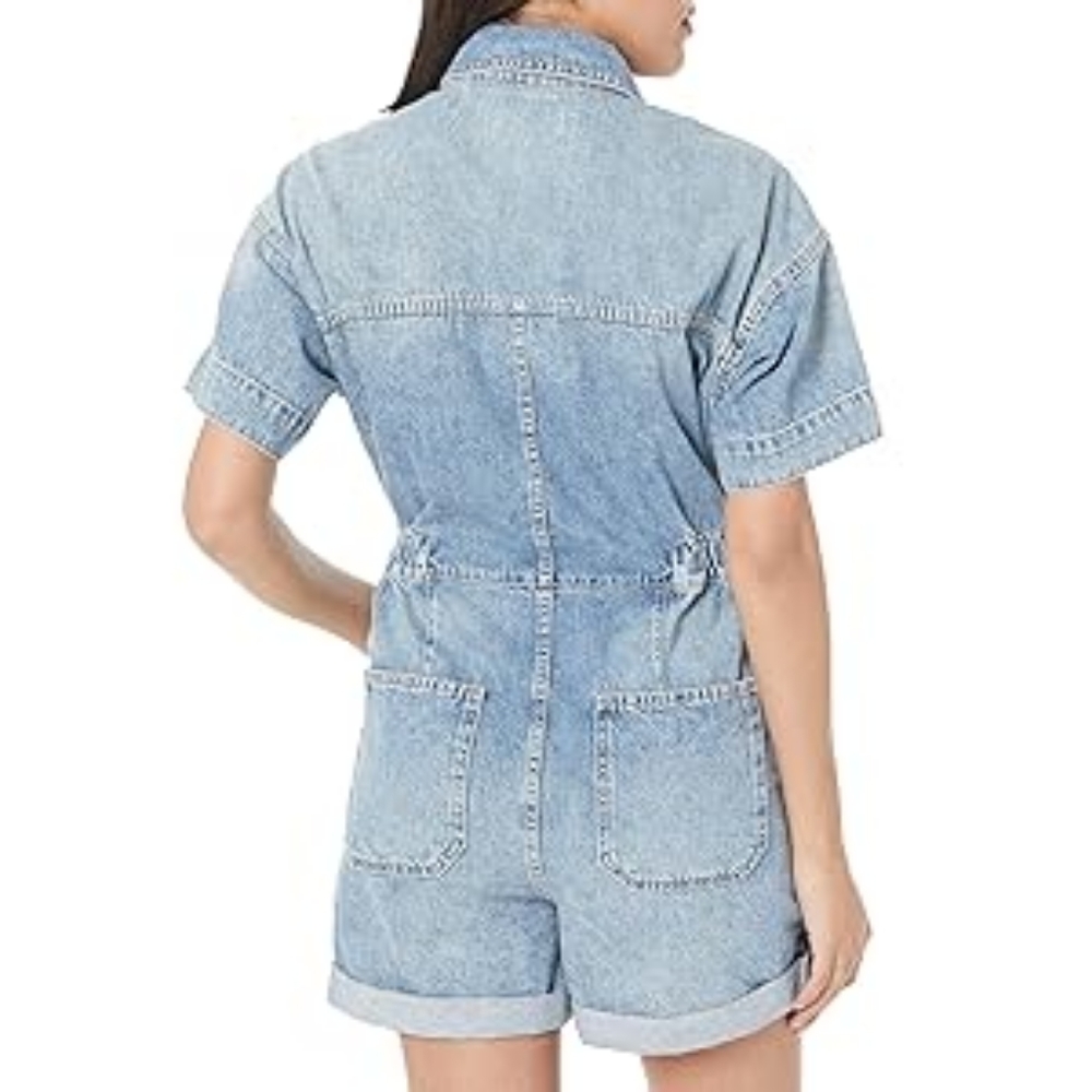 FREE PEOPLE- Free People Women's Marci Cuffed Shortall- Marrakesh - Picture 3 of 4